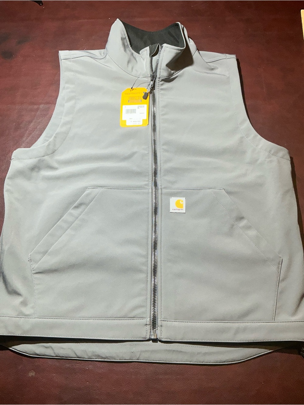 Carhartt Light Gray Soft-Shell Work Vest